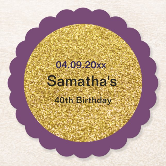 Posavasos De Papel Monstruo de papel 40 cumpleaños (Anverso)