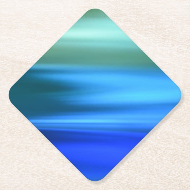 Posavasos De Papel Monstruo de papel azul cepillado (Anverso)