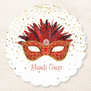 Posavasos De Papel Monstruo de papel de Mardi Gras