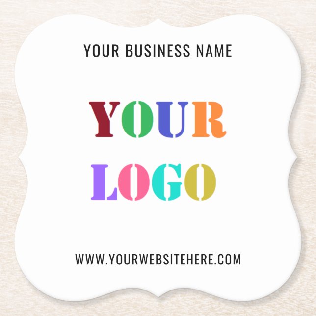 Posavasos De Papel Monstruo de papel de negocios promocional con logo (Anverso)