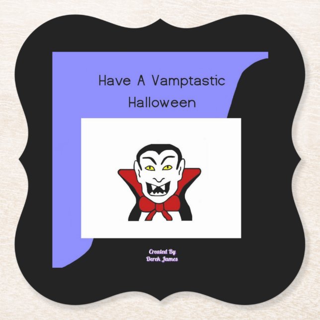 Posavasos De Papel Monstruo de papel Vamptastic Halloween (Anverso)