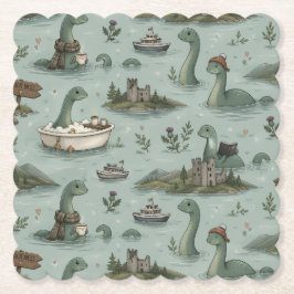 Posavasos De Papel Monstruo del Lago Ness