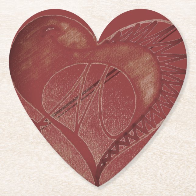 Posavasos De Papel Monstruo LGM de 25 Corazones (Anverso)