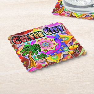 Posavasos De Papel Montaña de papel de los amigos tropicales de Culve