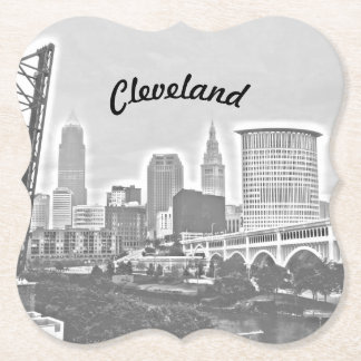 Posavasos De Papel Montaña de papel Riverview Cleveland B&W