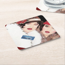 Posavasos De Papel Montaña Rusa 10 Burg(Rojo de Invierno 2) RFPMDesig