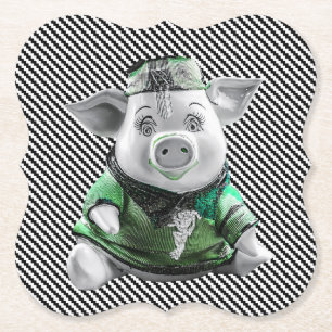 Posavasos De Papel Montaña Rusa de Cerdito