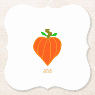 Posavasos De Papel Montura de papel de soporte del corazón de calabaz