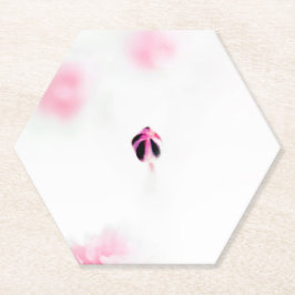 Posavasos De Papel Montura De Papel Floral Rosa