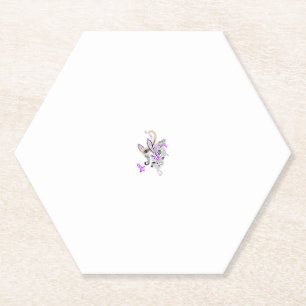 Posavasos De Papel Morado-Magenta, Naranja Rojizo, Azul Turquesa Feme