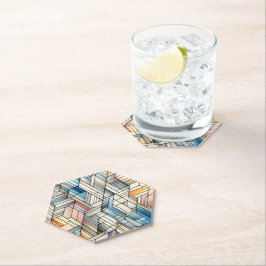 Posavasos De Papel Mosaico Geométrico