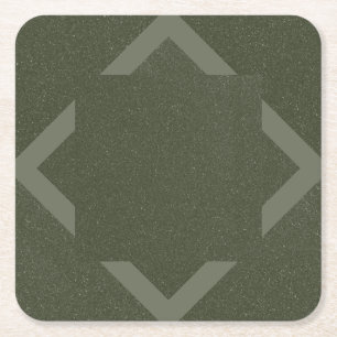 Posavasos de papel Moss Green Arrow Corners