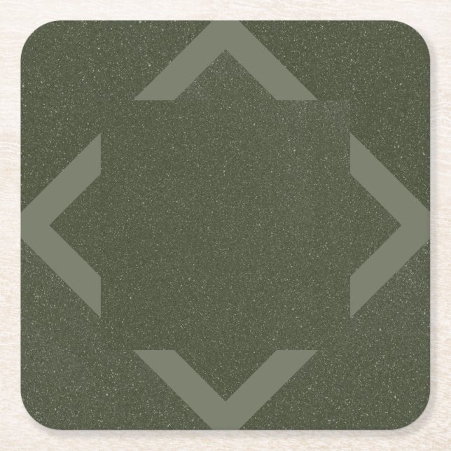 Posavasos de papel Moss Green Arrow Corners (Anverso)