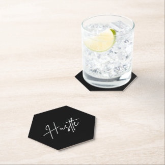 Posavasos De Papel Motivational Paper Coasters - Hustle Quote