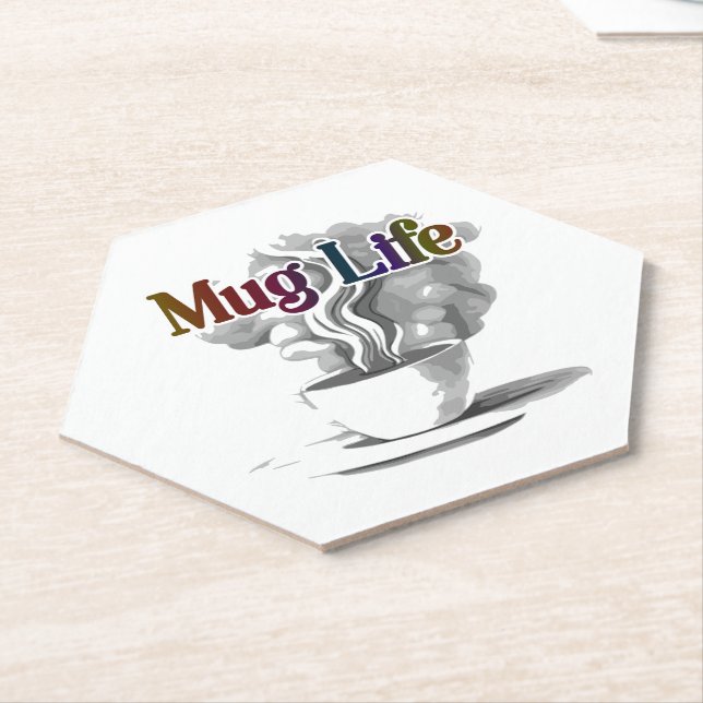 Posavasos De Papel Mug Life: (En perspectiva)