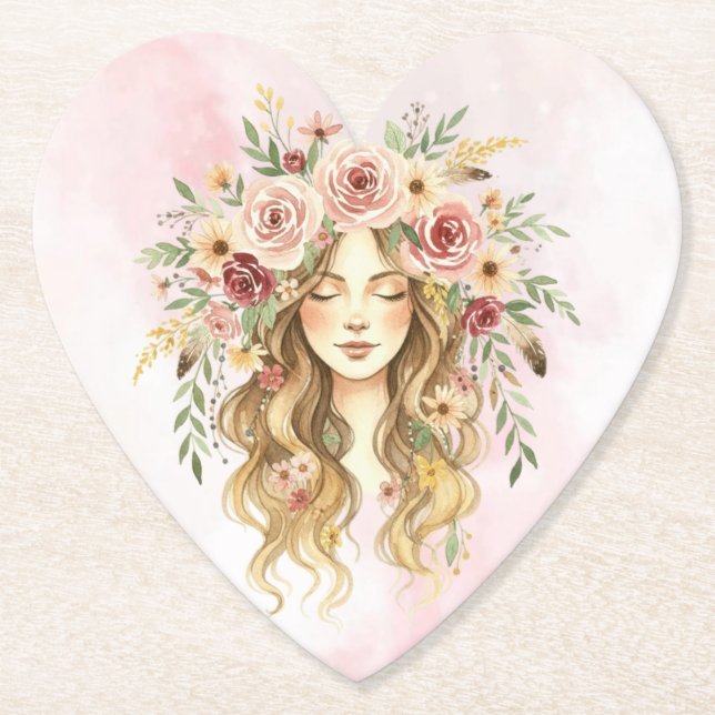 Posavasos De Papel Mujer (Anverso)