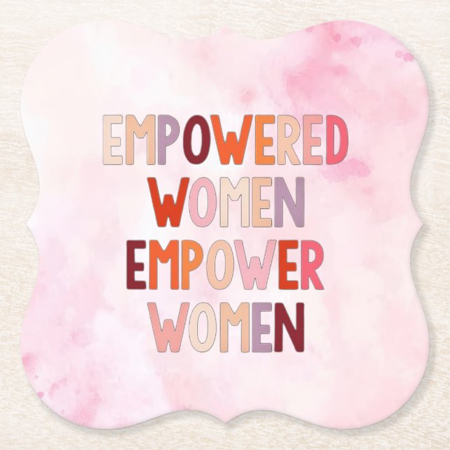 Posavasos De Papel Mujeres Empoderadas Empoderan a Mujeres (Anverso)