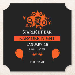 Posavasos De Papel Muro de promoción de karaoke