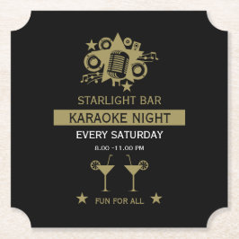 Posavasos De Papel Muro de promoción de karaoke