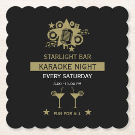 Posavasos De Papel Muro de promoción de karaoke