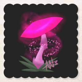 Posavasos De Papel Mushongo rosa brillante