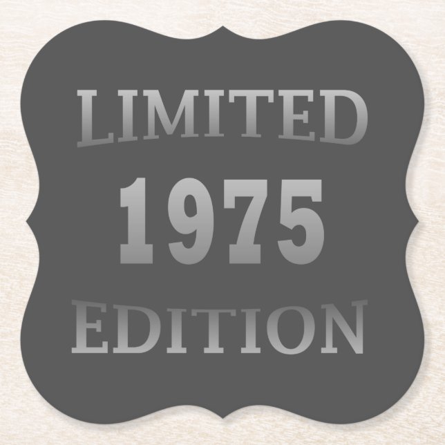 Posavasos De Papel Nacido en 1975 50 cumpleaños (Anverso)