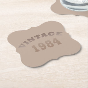 Posavasos De Papel Nacido en 1984, añejo 40 cumpleaños