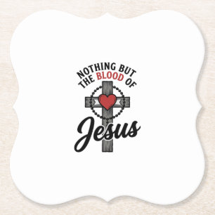 Posavasos De Papel Nada Más Que La Sangre De Jesús Camiseta Cruz Vint