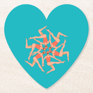 Posavasos De Papel Nadadores - Natación Sincronizada