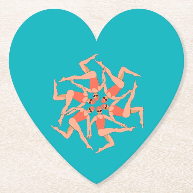 Posavasos De Papel Nadadores - Natación Sincronizada (Anverso)