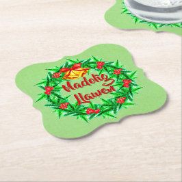 Posavasos De Papel Nadolig Llawen Welsh Merry Christmas