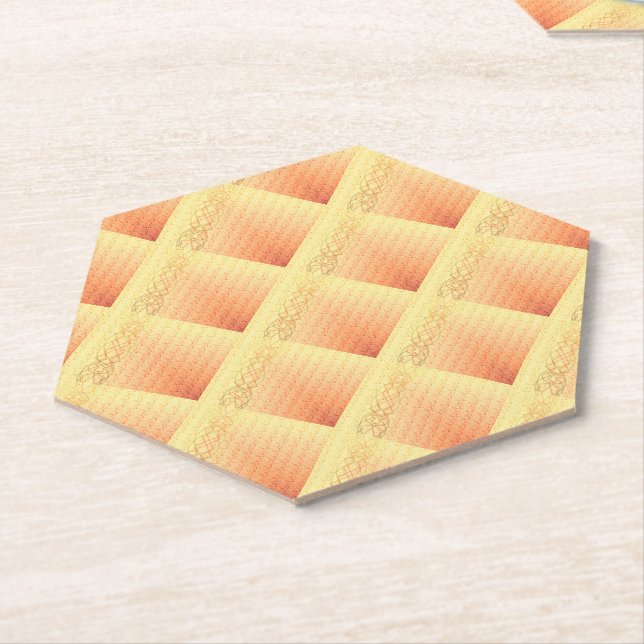 Posavasos De Papel Naranja (En perspectiva)