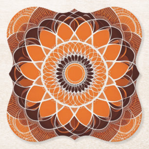 Posavasos De Papel Naranja Brown Cream