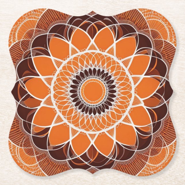 Posavasos De Papel Naranja Brown Cream (Anverso)