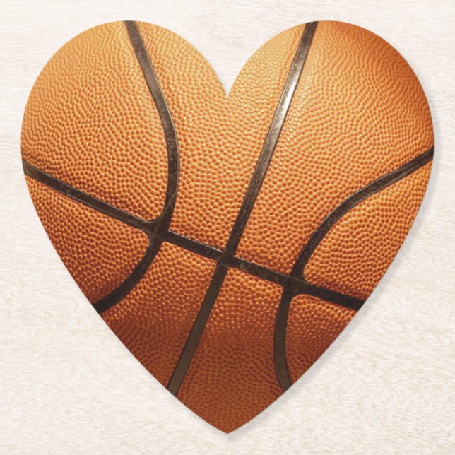 Posavasos De Papel Naranja de baloncesto, (Anverso)