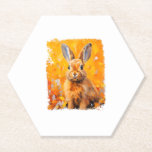 Posavasos De Papel Naranja de conejo conejo de arte pop colorido<br><div class="desc">Naranja de conejo conejo de arte pop colorido</div>