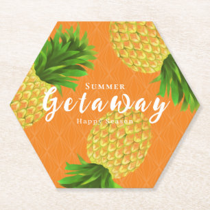 Posavasos De Papel Naranja de piña