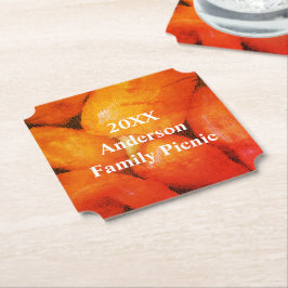 Posavasos De Papel Naranja picnic Mosaic Chili Peppers Reunion