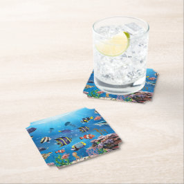 Posavasos De Papel Natación de peces tropicales