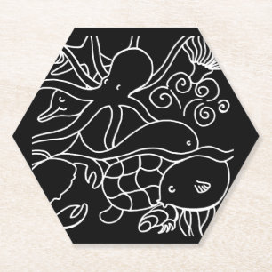 Posavasos De Papel Natación nocturna