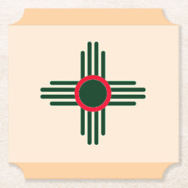 Posavasos De Papel Navidad del Sol Zia de Nuevo México