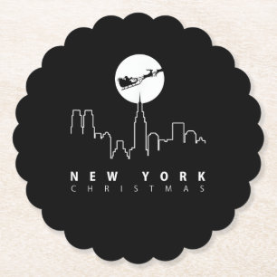 Posavasos De Papel Navidad en la ciudad de Nueva York