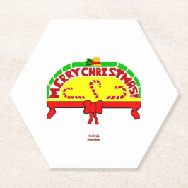 Posavasos De Papel Navidad Saludos Hexagon Paper Coaster
