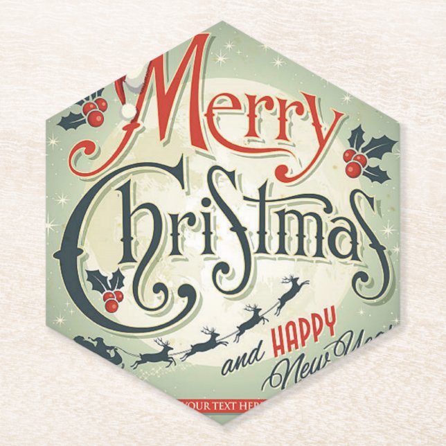 Posavasos De Papel Navidades (Anverso)