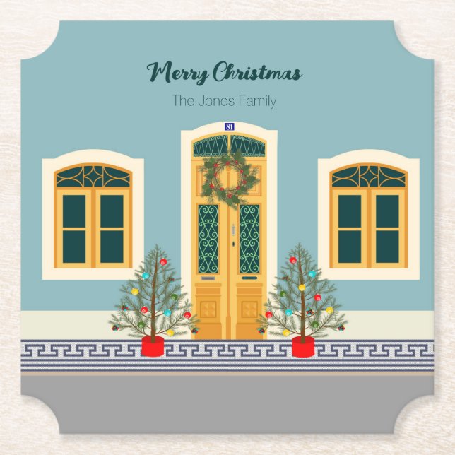 Posavasos De Papel Navidades celebran la Casa Portuguesa (Anverso)