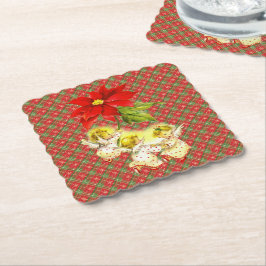 Posavasos De Papel Navidades con ángeles