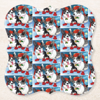 Posavasos De Papel Navidades Corgis