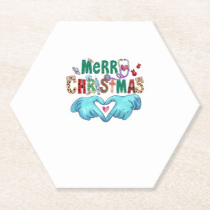 Posavasos De Papel Navidades crujen Feliz Navidad Estetioscopio N