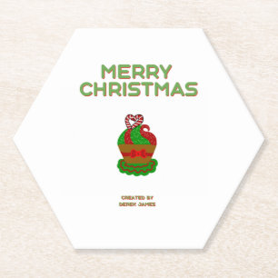 Posavasos De Papel Navidades Cupcake Hexagon Paper Coaster