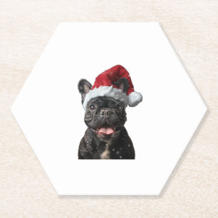 Posavasos De Papel Navidades de Bulldog de Francia